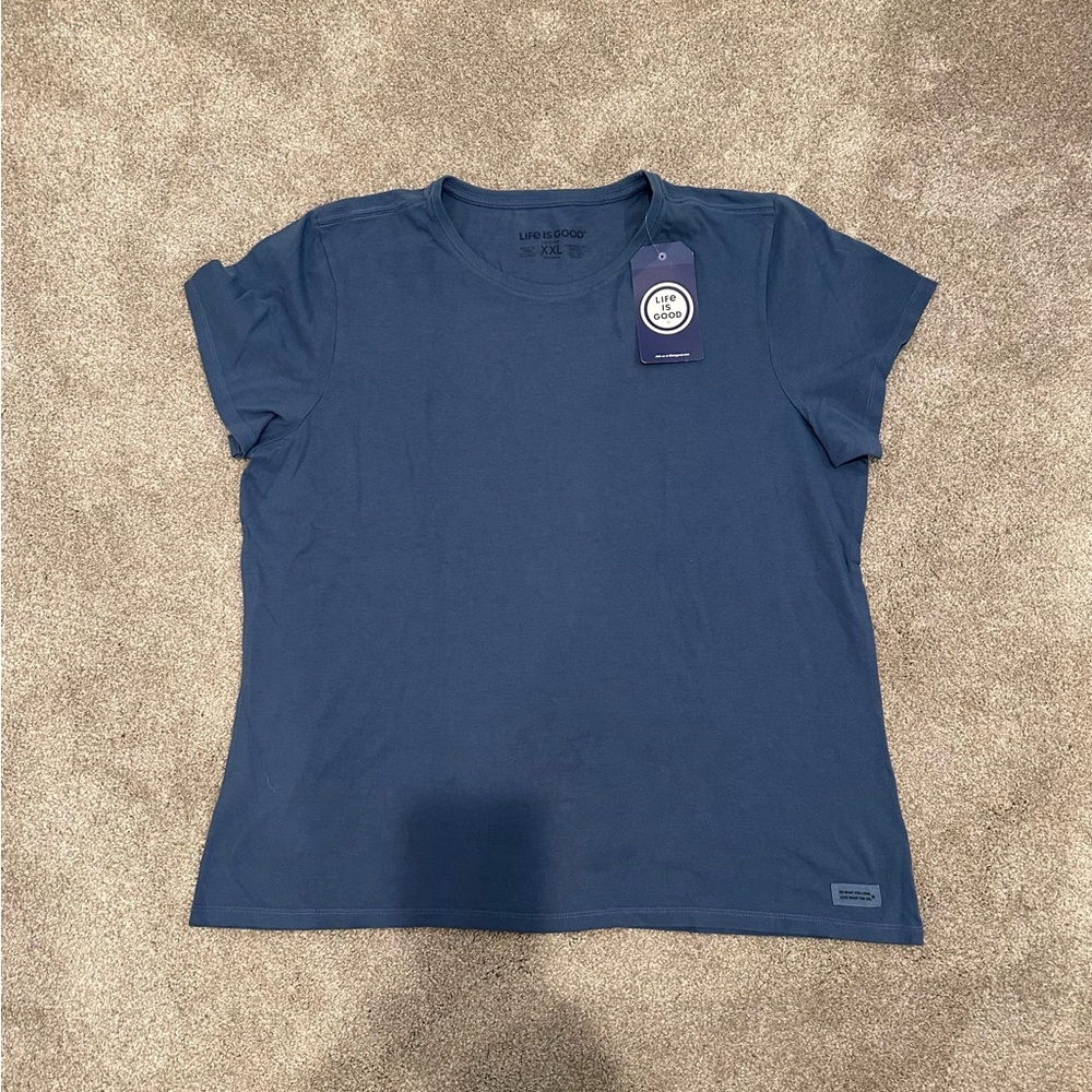 Life Is Good darkest blue Crusher Short Sleeve Tee NWT